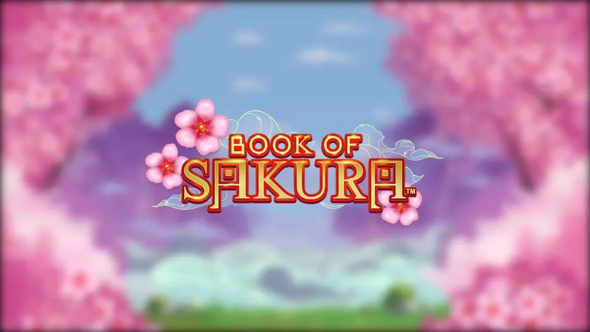 Interface do jogo de slot Book of Sakura com tema japonês