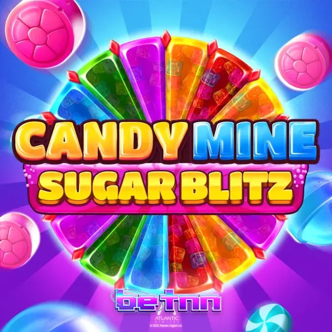 Interface colorida e vibrante do jogo de slot Candy Mine Sugar Blitz